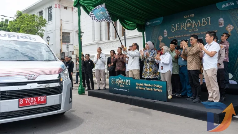 Bank Indonesia (BI) Kantor Perwakilan Provinsi Jawa Timur resmi meluncurkan program Semarak Rupiah Ramadan dan Berkah Idulfitri (Serambi) 2026 di Gedung De Javasche Bank. (foto: Istimewa)