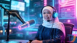 Peringatan Hari Radio Sedunia 2026, Khofifah Soroti Tantangan AI dalam Dunia Penyiaran. (Foto : Adpim For Digitaljatim.com)