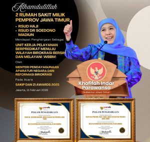 Dua RSUD Jatim Sabet WBBM 2025, Gubernur Khofifah Dorong Pelayanan Kesehatan Transparan