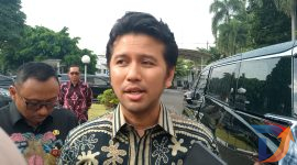 Wakil Gubenur Jawa Timur Emil Elestianto Dardak saat ditemui awak media usai acara Rapat Koordinasi Penyelenggaraan Program MBG di Kantor Gubernur Jawa Timur. (Foto: Syaiful/Digitaljatim)