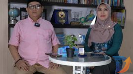 Anggota DPD RI Lia Istifhama (kanan) saat bersama Ketua Forum Jurnalis Nadhliyin Muhamad Didi Rosadi (Kiri). (Foto:  Istimewa).