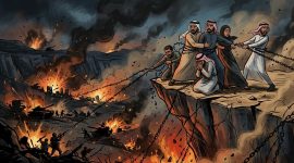 Ilustrasi negara teluk terjebak dalam peran tak diinginkan. (Foto: Gemini)