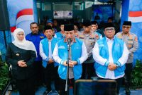 Gubernur Jawa Timur Khofifah Indar Parawansa mendampingi Kapolri Jenderal Listyo Sigit Prabowo menghadiri kegiatan Silaturahmi dan Safari Ramadan bersama Konfederasi Serikat Pekerja Seluruh Indonesia (KSPSI) Jawa Timur di Surabaya. (Foto: Adpim For DigitalJatim)