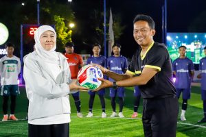 Hadiri Final Marbot Soccer League, Gubernur Khofifah: Olahraga Pererat Ukhuwah