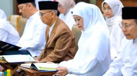 Gubernur Jawa Timur Khofifah Indar Parawansa menggelar Khotmil Qur'an bersama Disabilitas Tuli di Gedung Nasional Grahadi Surabaya. (Foto: Adpim For DigitalJatim)