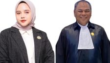 Advokat Muda dan Wakil Ketua PC Tidar Sidoarjo Vitriana Krisna Maharani (kiri) dan Advokat sekaligus Ketua Dewan Pembina Partai Gerindra Sidoarjo Rahmat Muhajirin (kanan).