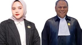 Advokat Muda dan Wakil Ketua PC Tidar Sidoarjo Vitriana Krisna Maharani (kiri) dan Advokat sekaligus Ketua Dewan Pembina Partai Gerindra Sidoarjo Rahmat Muhajirin (kanan). 
