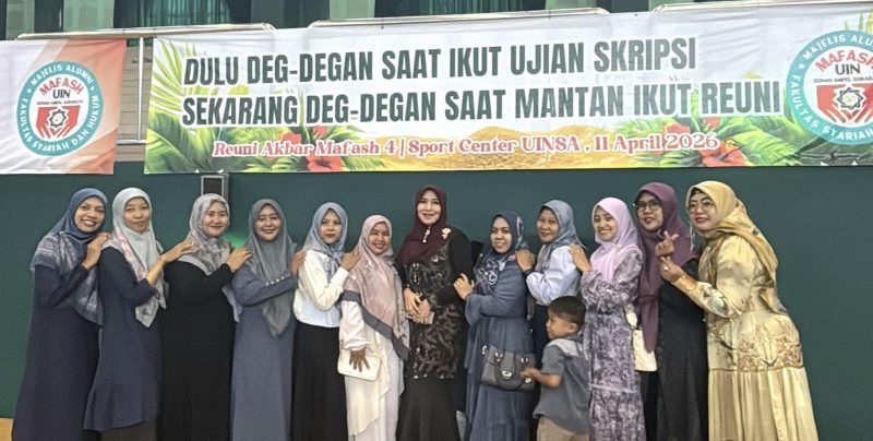 Anggota DPD RI asal Jawa Timur Lia Istifhama menghadiri Reuni Akbar Mafash Fakultas Hukum & Syariah di Sport Centre Universitas Islam Negeri Sunan Ampel Surabaya. (Foto: Istimewa)