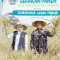 Gubernur Jawa Timur Khofifah Indar Parawansa bersama Bupati Madiun Hari Wuryanto memimpin Gerakan Panen dan Percepatan Tanam yang dilakukan di Desa Gading, Kec. Balerejo, Kab. Madiun. (Foto : Adpim For DigitalJatim)
