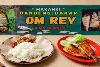 Menu Ikan Bandeng Pakar di Warung Bandeng Bakar Om Rey, Driyorejo kota Baru Gresik.