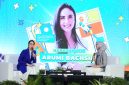 Ketua TP PKK Jawa Timur Arumi Bachsin dalam talkshow bertema “Ready for What’s Next: From Youth to Future Leader” di Kampus Telkom University Surabaya. (Foto:Adpim For DigitalJatim)