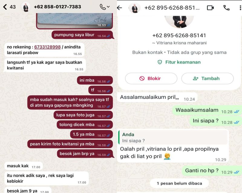 Penipu Gunakan Banyak Nomor, Advokat Muda Sidoarjo Imbau Masyarakat Jangan Mudah Percaya.