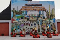 Suasana Taman Bahari Mojopahit di kawasan Jembatan Rejoto, Kecamatan Prajurit Kulon, Kota Mojokerto.
