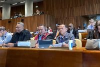 William Yani Wea Delegasi dari KSPSI AGN pada ILC 114 di Jenewa, Swiss menyuarakan kebebasan berserikat dan solidaritas untuk Rohingya. (Foto: kpsi-agn)