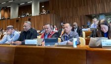 William Yani Wea Delegasi dari KSPSI AGN pada ILC 114 di Jenewa, Swiss menyuarakan kebebasan berserikat dan solidaritas untuk Rohingya. (Foto: kpsi-agn)