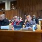 William Yani Wea Delegasi dari KSPSI AGN pada ILC 114 di Jenewa, Swiss menyuarakan kebebasan berserikat dan solidaritas untuk Rohingya. (Foto: kpsi-agn)