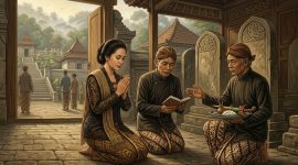 Ilustrasi tradisi malam satu suro. (Foto: Gemini AI)