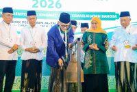 Gubernur Jawa Timur Khofifah Indar Parawansa menghadiri  pembukaan  Musyawarah Nasional (Munas) Alim Ulama - Konferensi Besar (Konbes) Nahdlatul Ulama Tahun 2026 di Pondok Pesantren Al Falah Ploso, Mojo, Kediri.(Foto: Adpim For DigitalJatim)