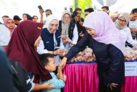 Gubernur Khofifah gelar Pasar Murah ke-81 Tahun 2026 digelar di Desa Bulukandang, Kecamatan Prigen, Kabupaten Pasuruan. (Dok. Adpim For DigitalJatim)