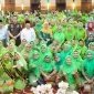 Ketua Umum Dewan Pembina Pimpinan Pusat (PP) Muslimat NU Khofifah Indar Parawansa menghadiri rangkaian Harlah ke-80 PW Muslimat NU  Provinsi Riau yang diselenggarakan  di Menara Dang Merdu Bank Riau Kepri Syariah, Pekanbaru. (dok. Adpim For DigitalJatim)