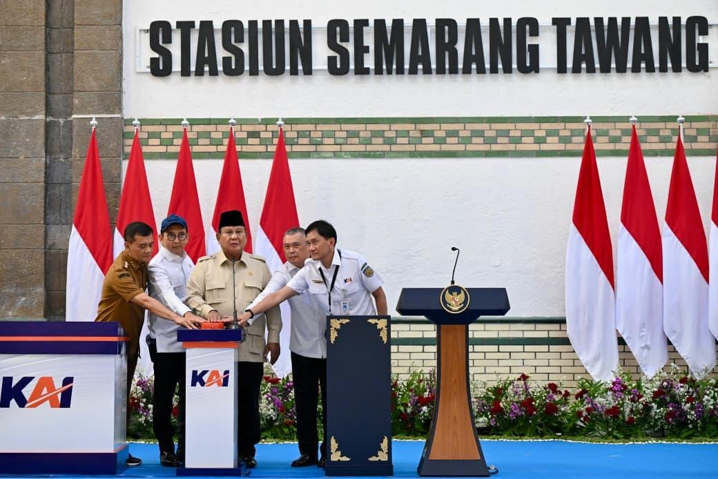 Presiden Prabowo Resmikan Revitalisasi Stasiun Semarang Tawang, Bangunan Bersejarah 112 Tahun Kembali Bersinar