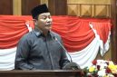Bupati Sidoarjo Subandi saat sampaikan jawaban atas pandangan fraksi-fraksi di DPRD Sidoarjo. (Dok. Istimewa)