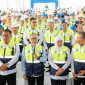Gubernur Khofifah usai mendampingi Menteri Koordinator Bidang Pangan RI Zulkifli Hasan di acara Green, Smart Port Initiative (GSPI) ASRI 2026 di Dermaga C PT. Petrokimia Gresik. (dok. Humas Pemprov)