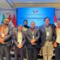 Delegasi dari KSPSI AGN, William Yani Wea dan Ditha Julietha bersama para delegasi dari negara lain. (dok. Istimewa)
