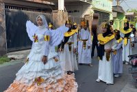 Ratusan warga memadati halaman Masjid Al-Mubarok yang berlokasi di Jalan Riyanto Nomor 17 Kota Mojokerto. (dok. Pribadi)
