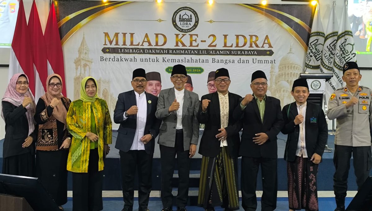 Lembaga Dakwah Rahmatan Lil Alamin atau LDRA menggelar peringatan Milad Ke-2 di Gedung Lestari BKKBN Provinsi Jawa Timur, Jalan Airlangga, Surabaya. (dok.LDRA)
