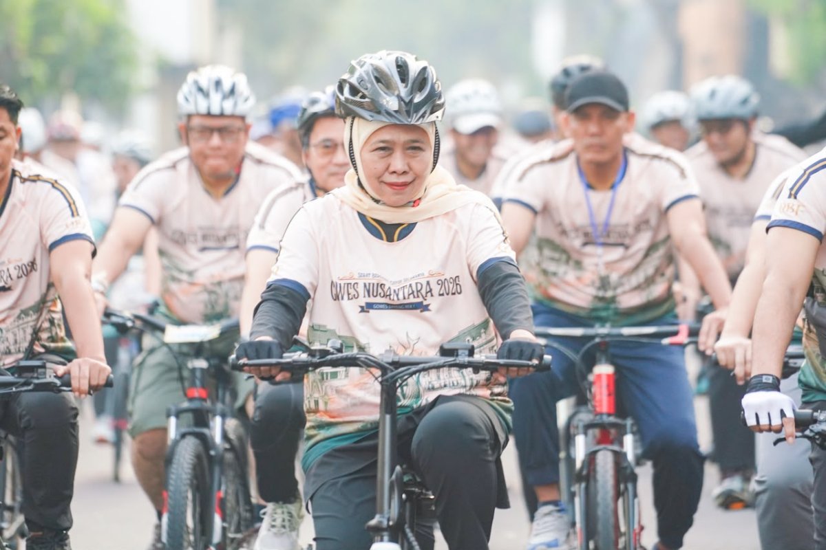 Gubernur Khofifah dan Deputi BI Lepas Gowes Nusantara 2026, Perkuat Sinergi Lewat Budaya Hidup Sehat