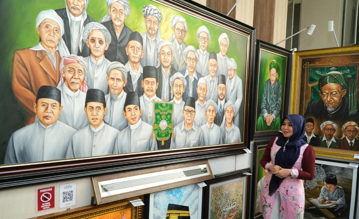 Lelang Lukisan Hadratussyekh Hasyim Asy’ari di Muktamar NU Dimenangkan Senator Lia Istifhama