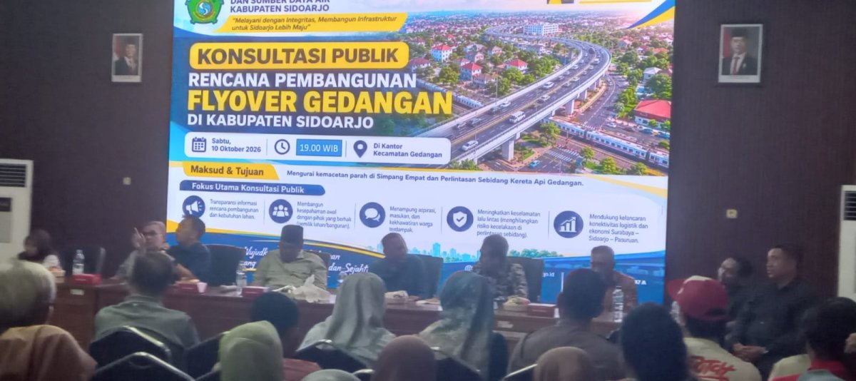 Pemkab Sidoarjo Targetkan Penlok Flyover Gedangan Rampung 20 Oktober 2026. (Dok. Syaiful)
