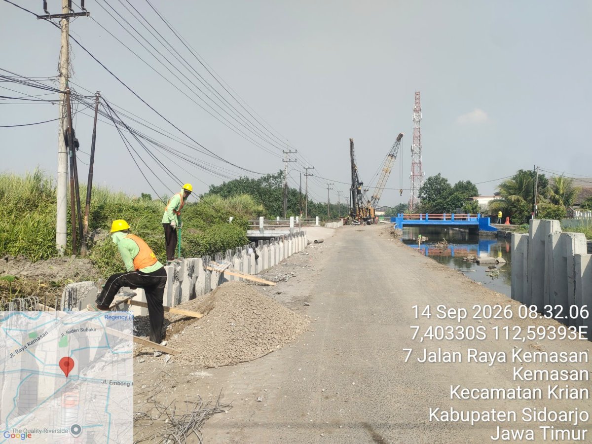 Proyek Jalan Kebonagung–Tambak Kemerakan Sidoarjo Capai 48 Persen. (Dok. Istimewa)